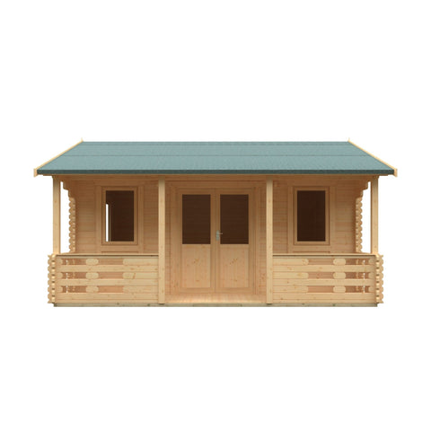 Adlington Log Cabin 44mm - Log Cabin Garden Building