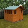 Cabin Summer Shed with Overhang - Shed