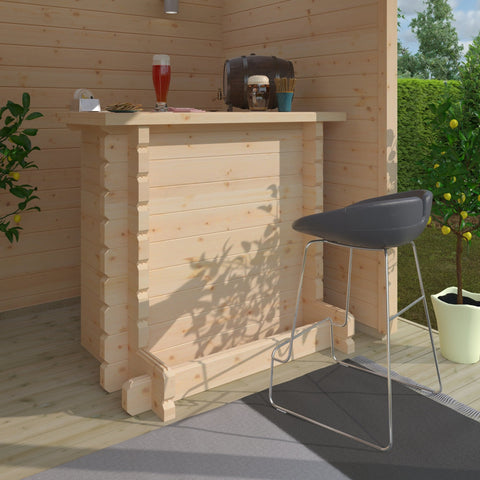 Classic Cabin Bar 44mm Interlocking Logs - Log Cabin Accessories Garden Building