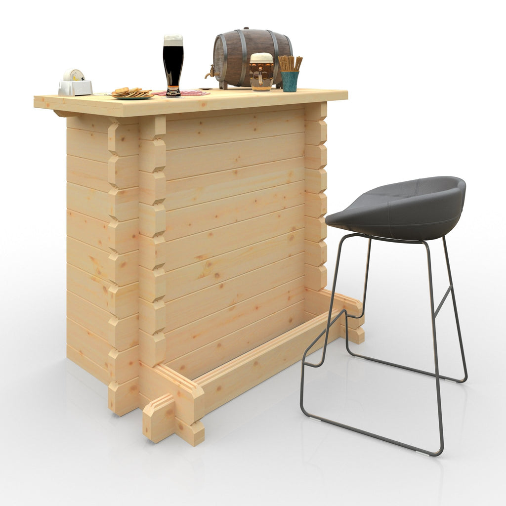 Classic Cabin Bar 44mm Interlocking Logs - Log Cabin Accessories