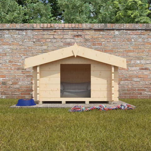 Dog Cabin 28mm Timber Outdoor Pet Shelter - Pets Garden Building