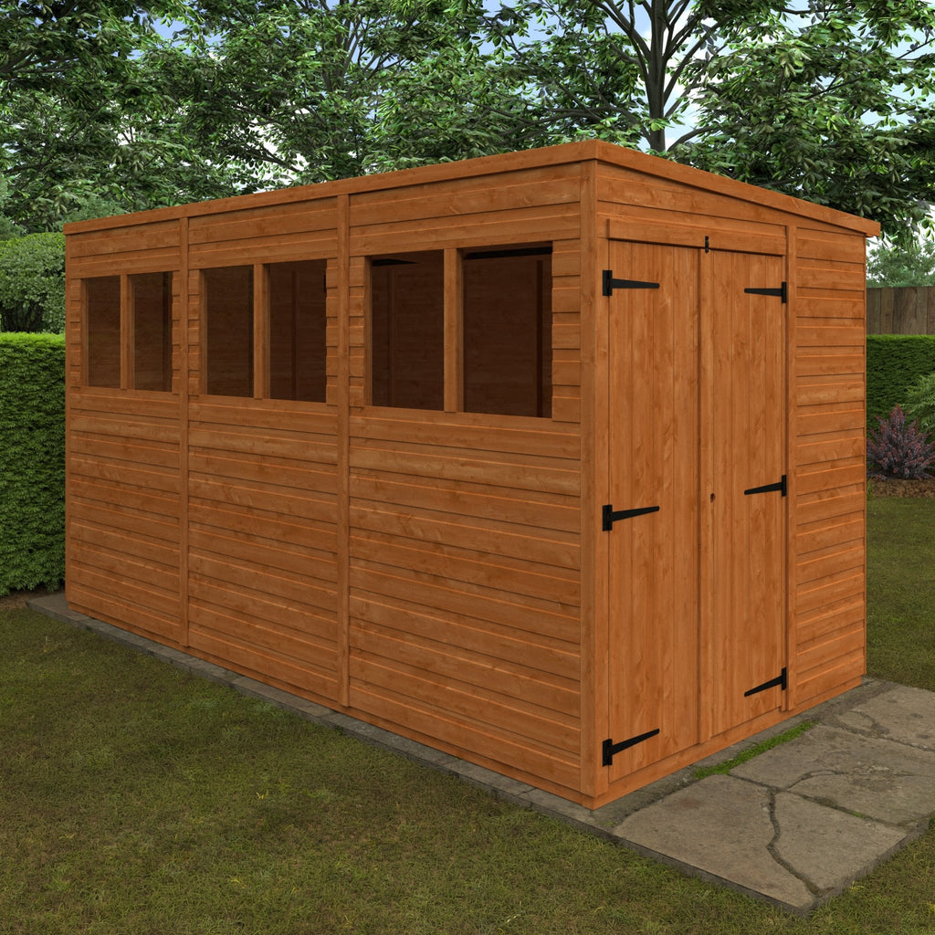 Flex Double Door Shiplap Timber Pent Shed - Shed