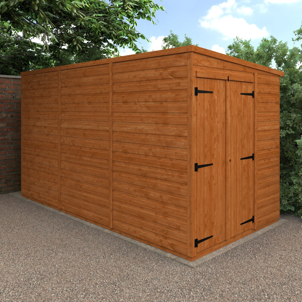 Flex Double Door Windowless Shiplap Timber Pent Shed - Shed