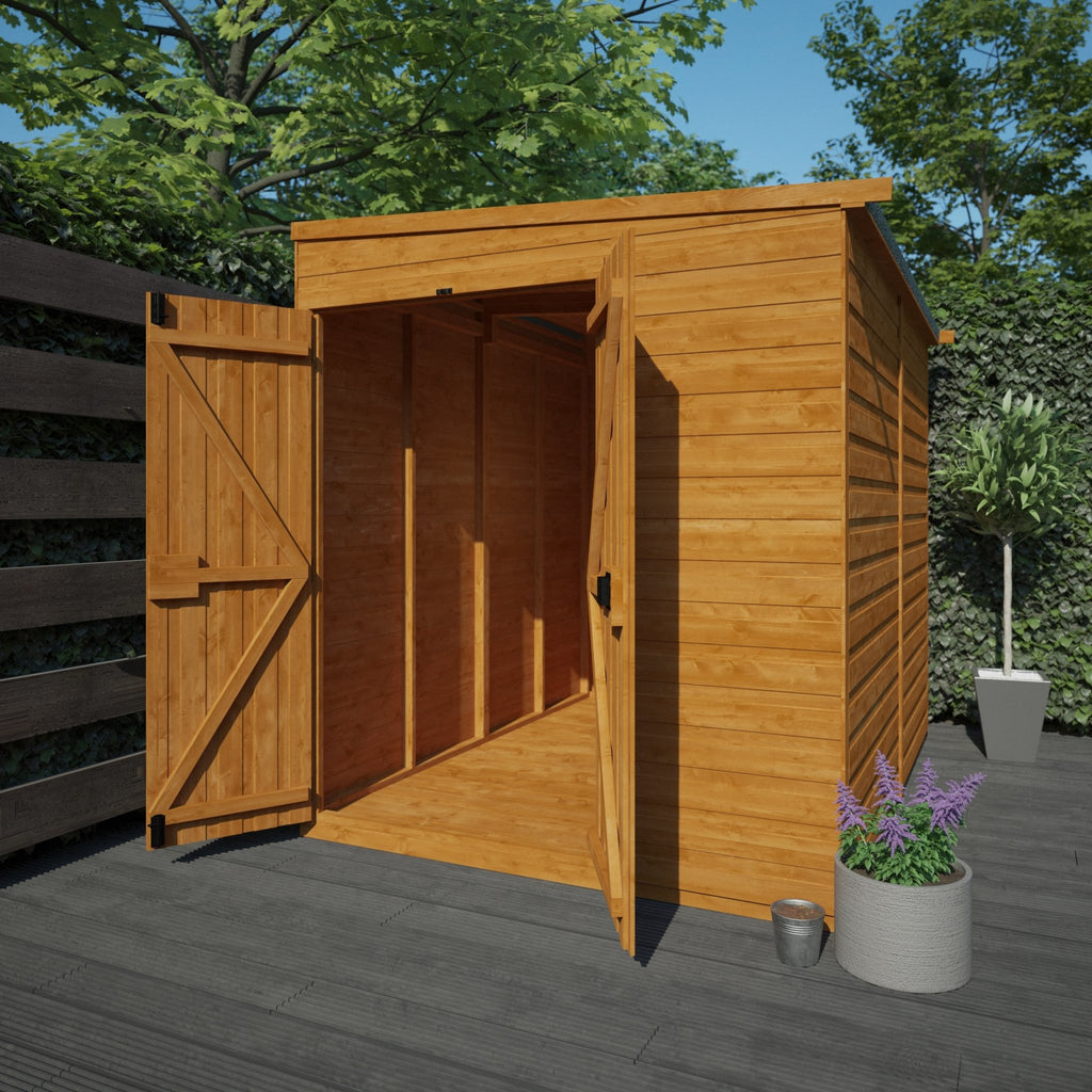 Flex Double Door Windowless Shiplap Timber Pent Shed - Shed