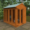 Flex Shiplap Timber Apex Summerhouse with Full Pane Double Doors and Windows - summerhouse