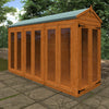 Flex Shiplap Timber Apex Summerhouse with Full Pane Double Doors and Windows - summerhouse