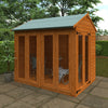 Flex Shiplap Timber Apex Summerhouse with Full Pane Double Doors and Windows - summerhouse