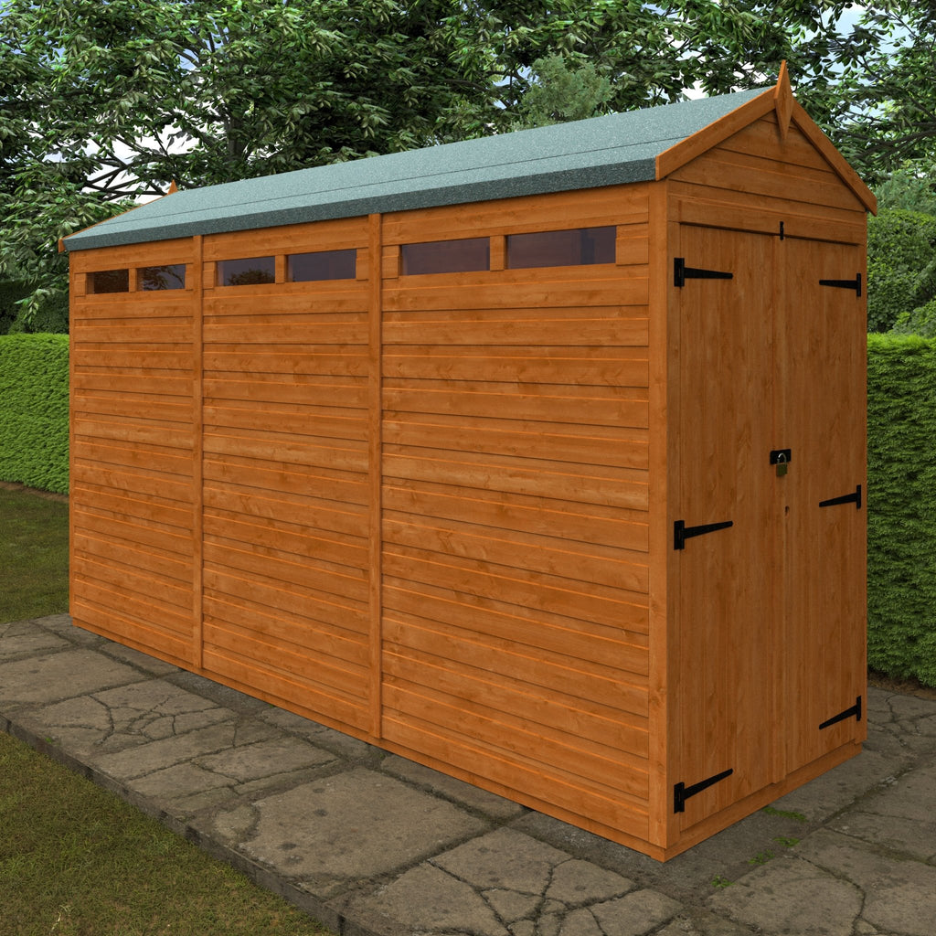 Flex Shiplap Timber Double Door Apex Security Shed - Shed