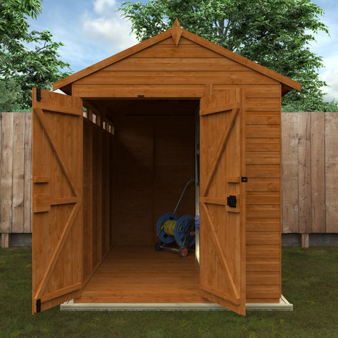 Flex Shiplap Timber Double Door Apex Security Shed - Shed Garden Building