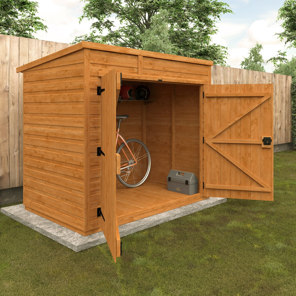 Flex Shiplap Timber Pent Bike Store - Storage