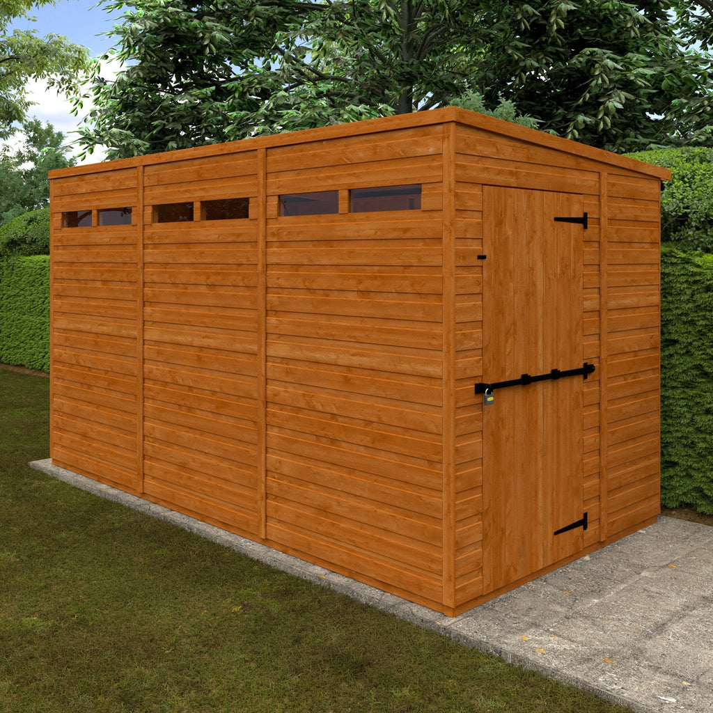 Flex Shiplap Timber Pent Security Shed - Shed