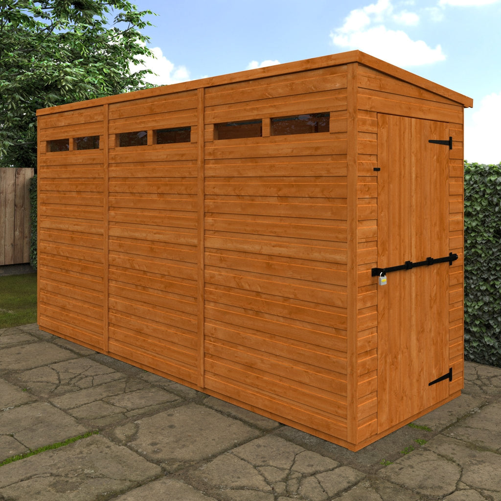 Flex Shiplap Timber Pent Security Shed - Shed