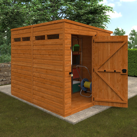 Flex Shiplap Timber Pent Security Shed - Shed Garden Building