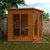 Full Pane Shiplap Timber Corner Summerhouse with Full Pane Double Doors and Windows - summerhouse