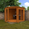 Full Pane Shiplap Timber Corner Summerhouse with Full Pane Double Doors and Windows - summerhouse