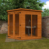 Full Pane Shiplap Timber Corner Summerhouse with Full Pane Double Doors and Windows - summerhouse