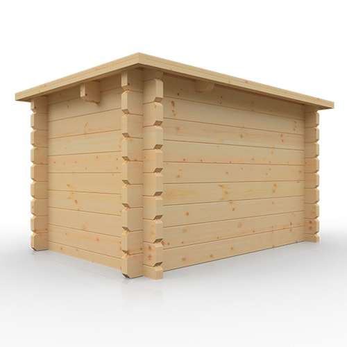 L-Shaped Cabin Bar 44mm Interlocking Logs - Log Cabin Accessories