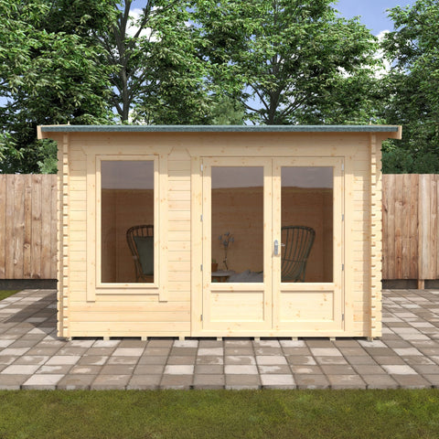 Longleat 44mm Log Cabin - Log Cabin Garden Building