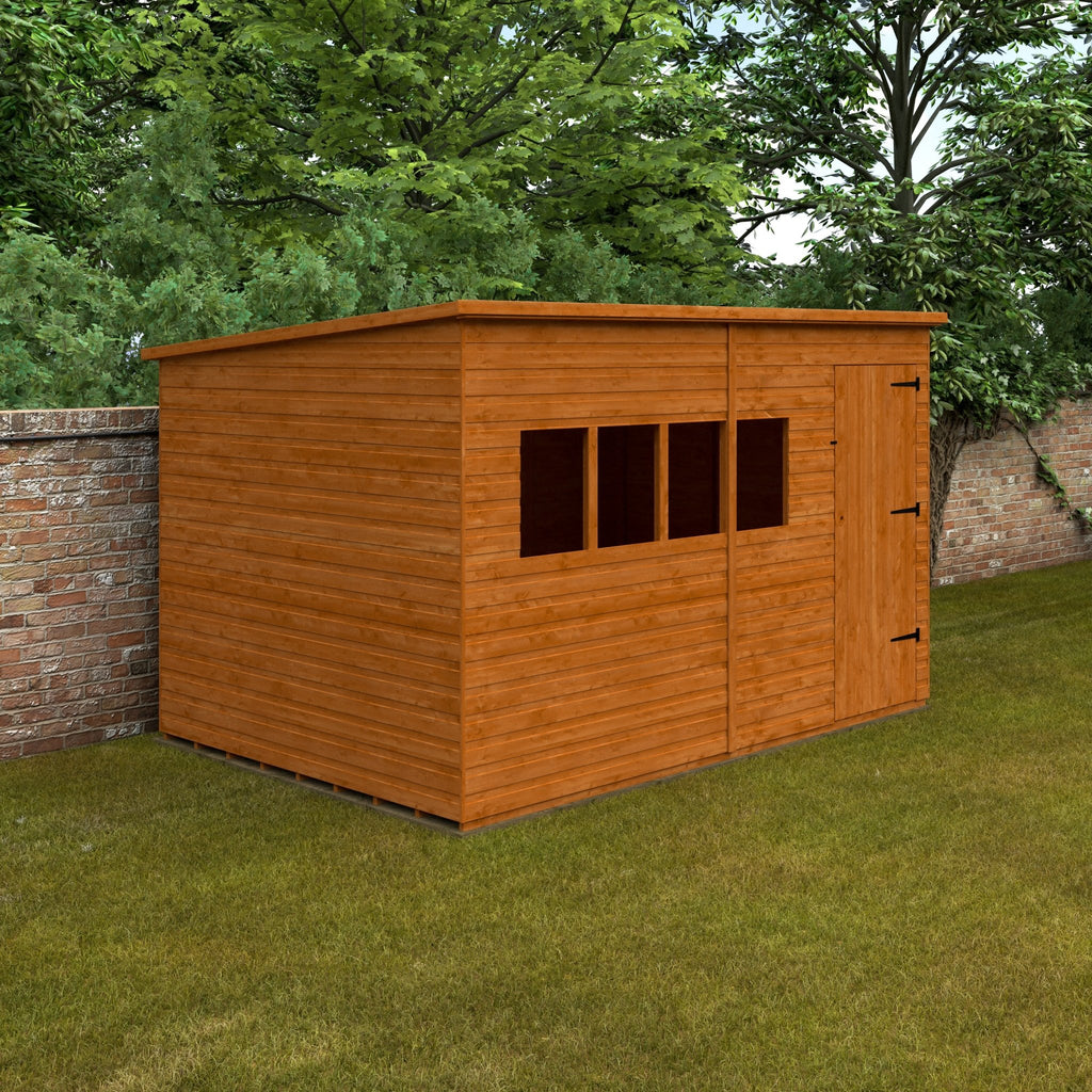 Pressure Tanalised Shiplap Timber Deluxe Pent Shed - Shed