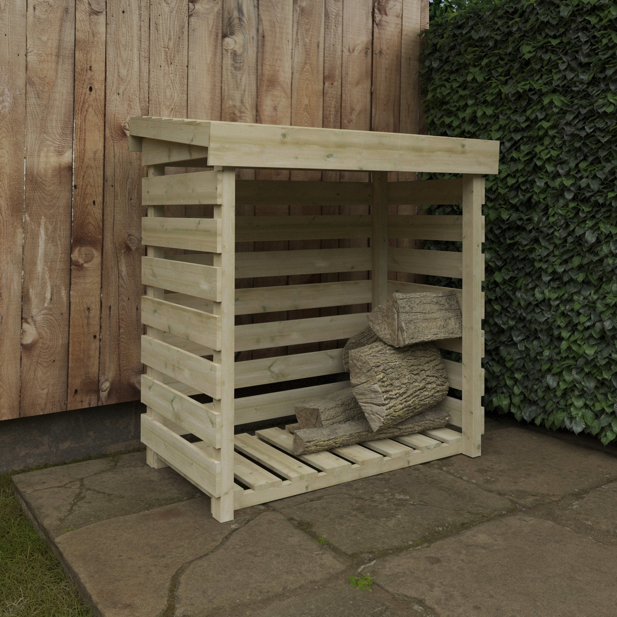 Pressure Treated Tanalised Log Store - Shed