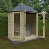Pressure Treated Tanalised Octagonal Summerhouse with Georgian Door and Windows and Fibreglass Roof - summerhouse