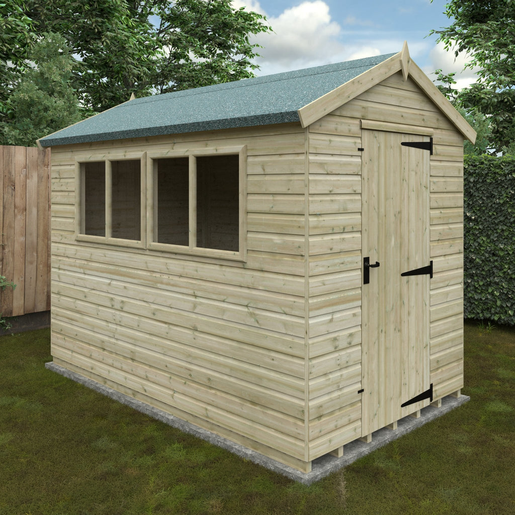 Pressure Treated Tanalised Shiplap Timber Apex Premier Shed - Shed