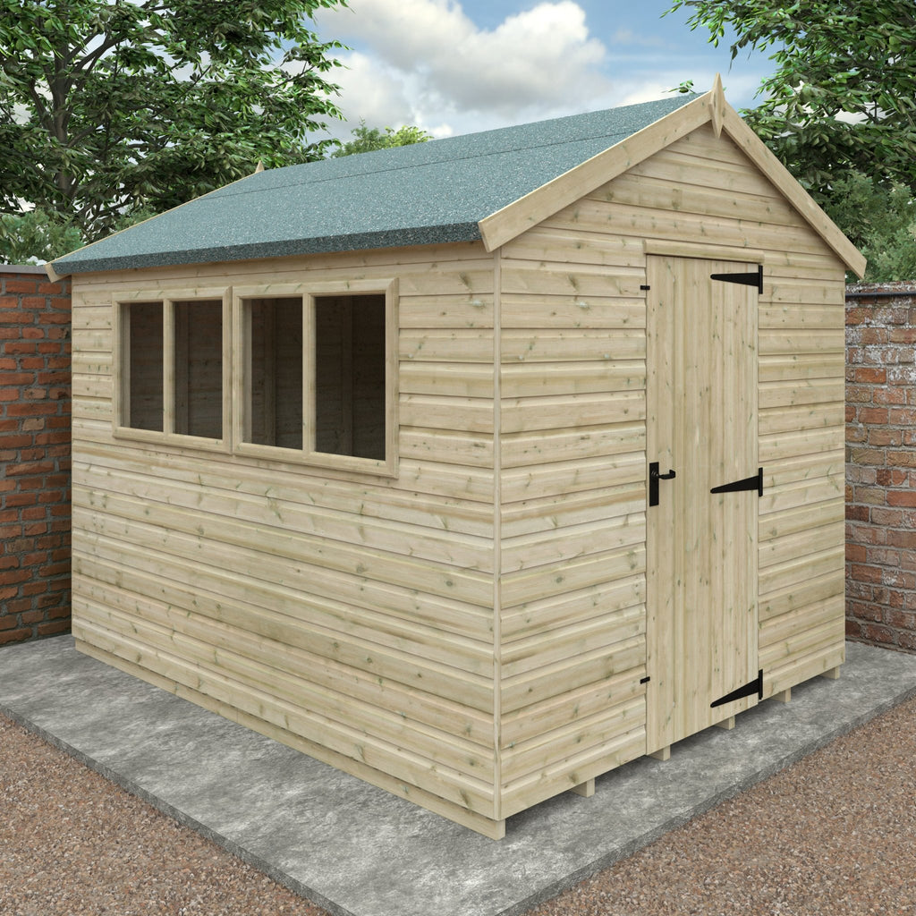 Pressure Treated Tanalised Shiplap Timber Apex Premier Shed - Shed