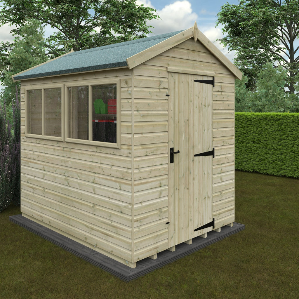 Pressure Treated Tanalised Shiplap Timber Apex Premier Shed - Shed