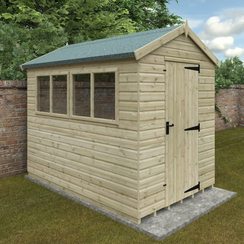 Pressure Treated Tanalised Shiplap Timber Apex Premier Shed - Shed