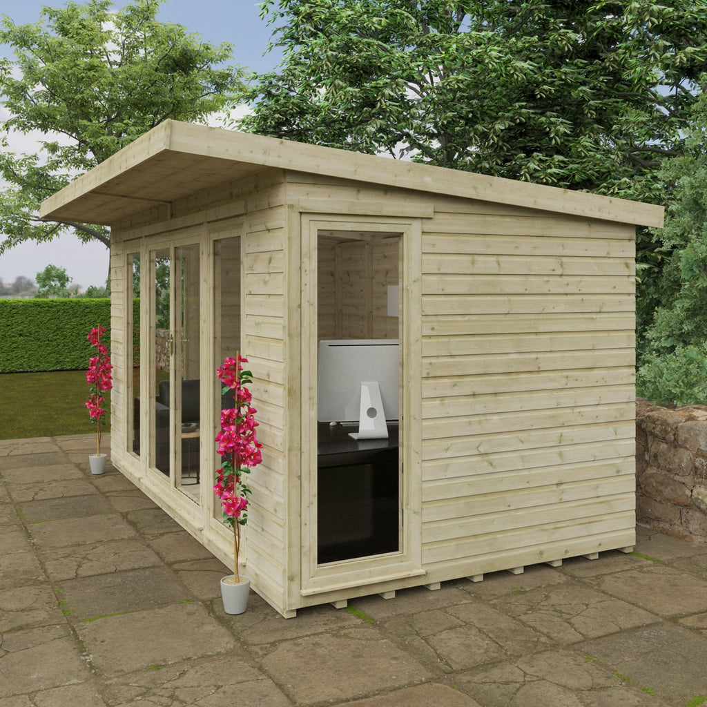 Pressure Treated Tanalised Shiplap Timber Garden Studio - Garden Room