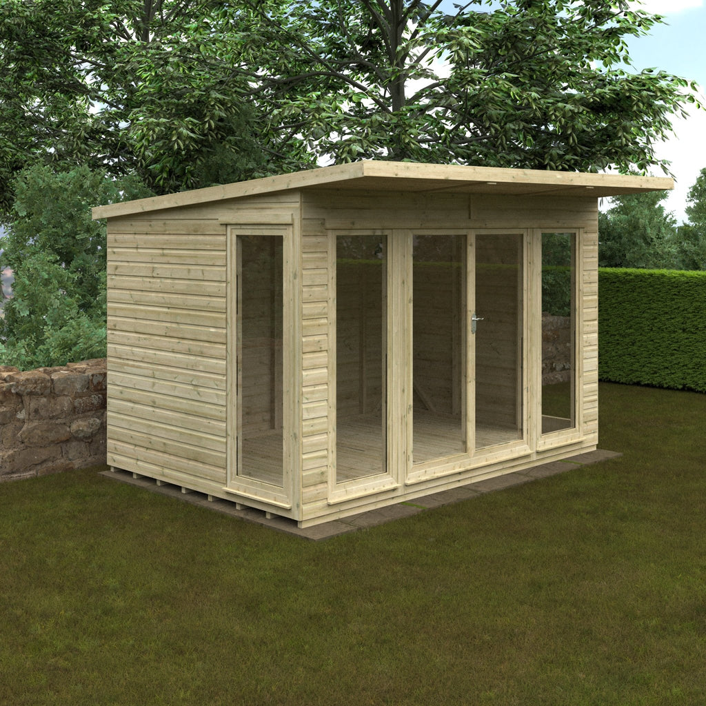 Pressure Treated Tanalised Shiplap Timber Garden Studio - Garden Room