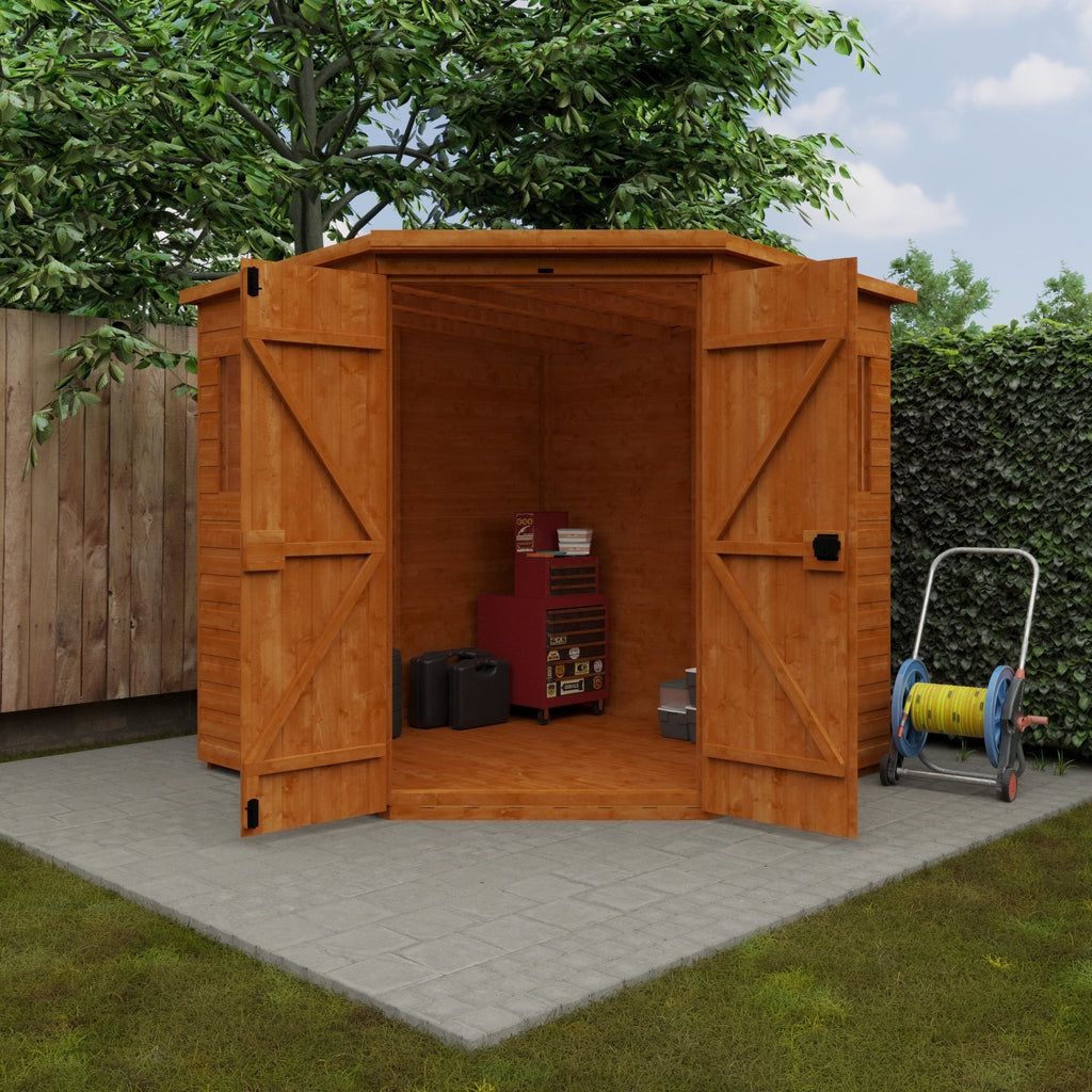 Shiplap Timber Corner Shed - Shed