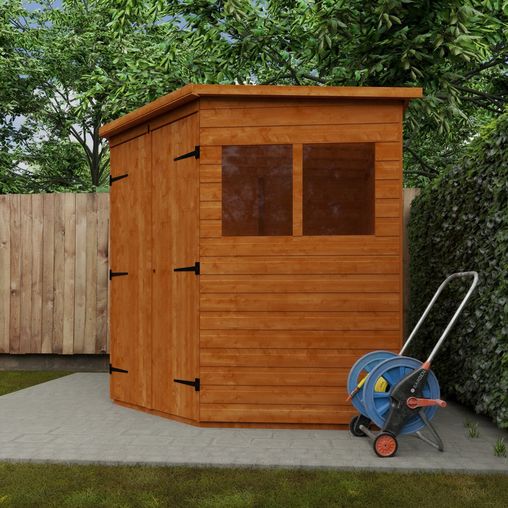 Shiplap Timber Corner Shed - Shed