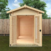 The Beaumont Modular 19mm Log Cabin with Full Pane Windows and Double Doors - Log Cabin