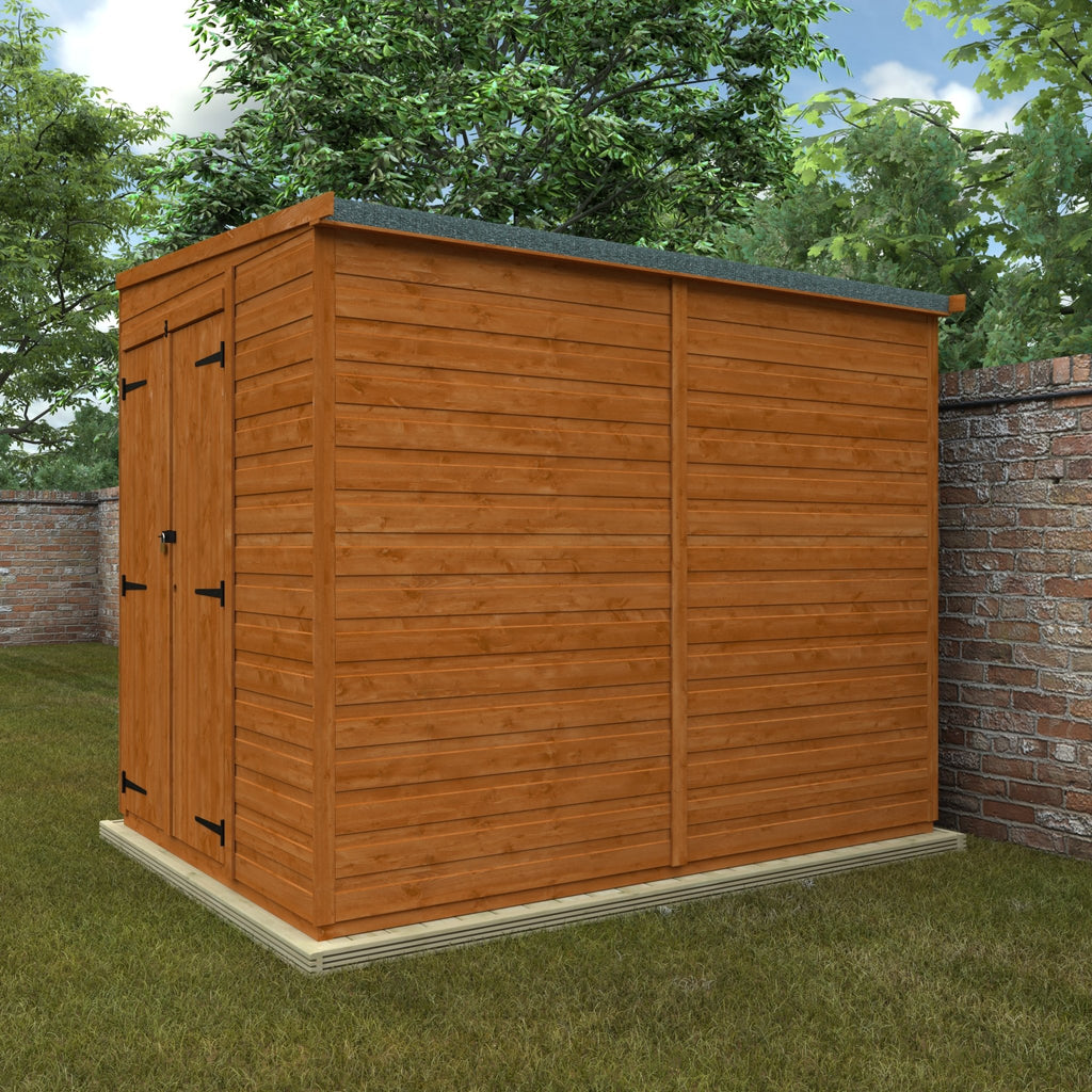 Timber Double Door Pent Security Shed - Shed