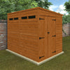 Timber Double Door Pent Security Shed - Shed