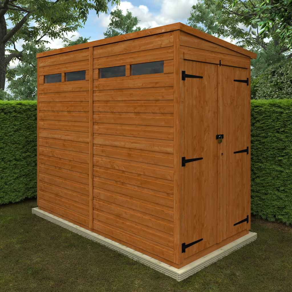 Timber Double Door Pent Security Shed - Shed