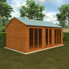 Timber Full Pane Summerhouse with Full Pane Double Doors and Windows Workerman APex - summerhouse