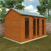 Timber Full Pane Summerhouse with Full Pane Double Doors and Windows Workerman APex - summerhouse