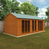 Timber Full Pane Summerhouse with Full Pane Double Doors and Windows Workerman APex - summerhouse