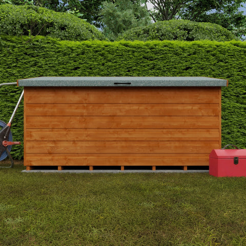 Timber Tool Chest with Hinged Lid - Storage Garden Building